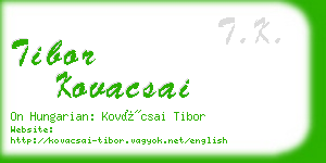 tibor kovacsai business card